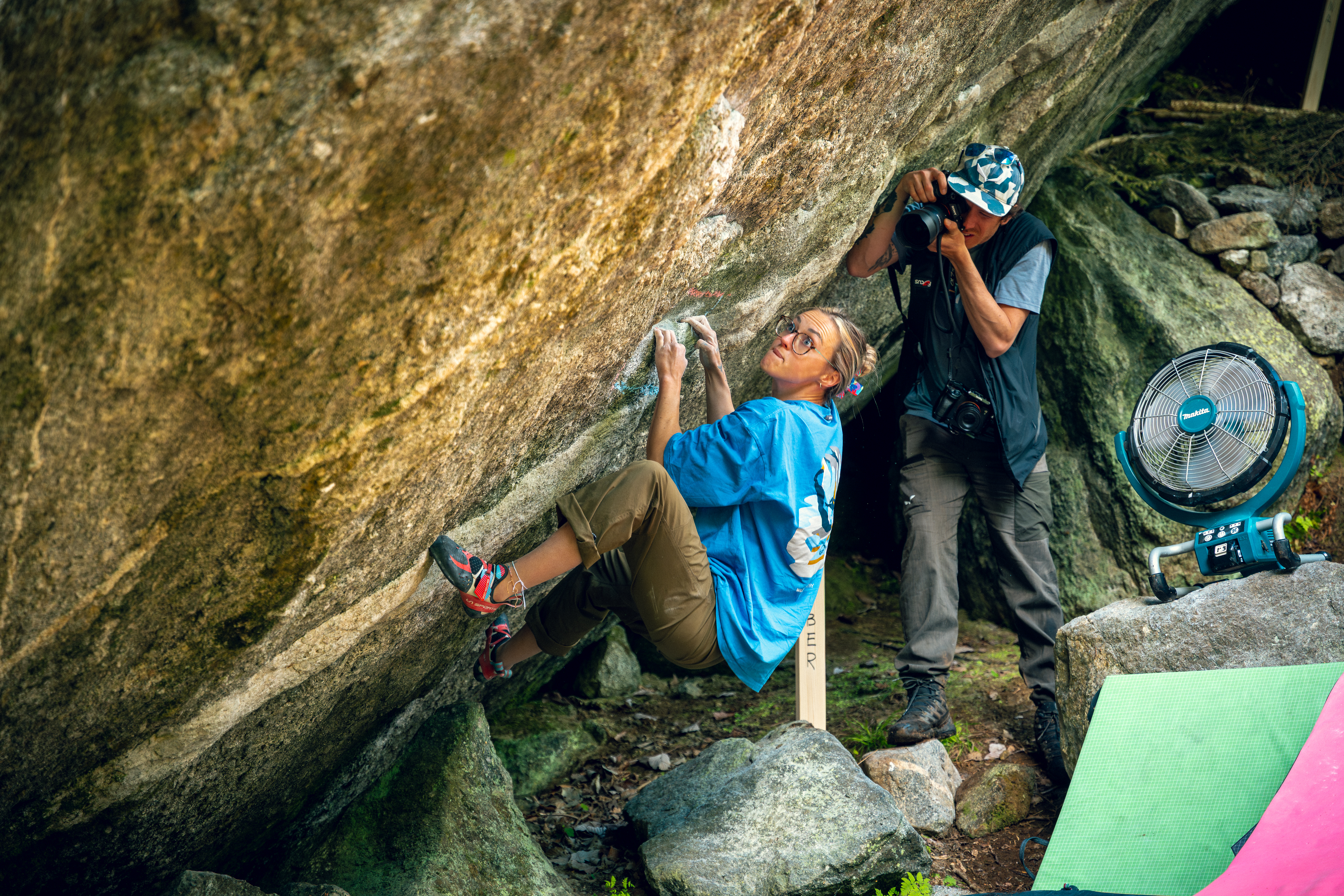 Jane climbing